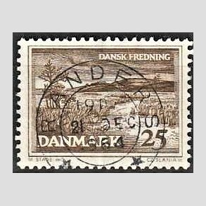 FRIM�RKER DANMARK | 1964 - AFA 428 - Karup � - 25 �re brun - Pragt Stemplet Randers