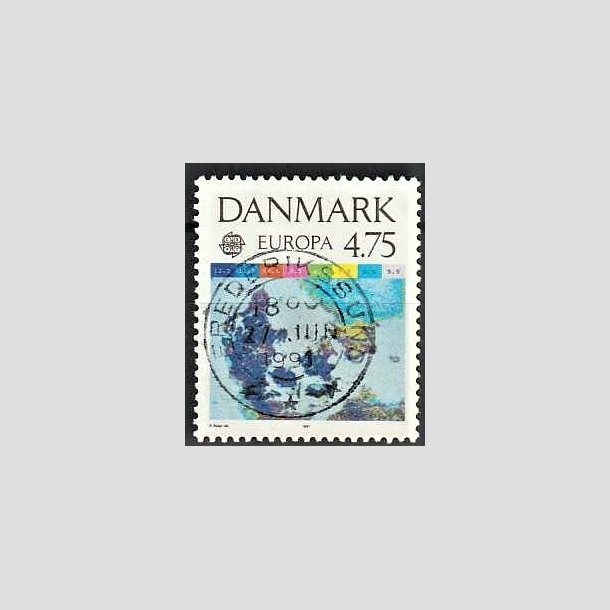 FRIMRKER DANMARK | 1991 - AFA 990 - Europamrker rumflyvning - 4,75 Kr. flerfarvet - Pragt Stemplet Frederikssund