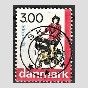FRIM�RKER DANMARK | 1988 - AFA 911 - Europam�rker - 3,00 Kr. flerfarvet - Pragt Stemplet Skive