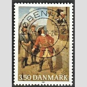 FRIMRKER DANMARK | 1990 - AFA 978 - Tordenskiold 300 ret - 3,50 Kr. flerfarvet - Pragt Stemplet Kbenhavn