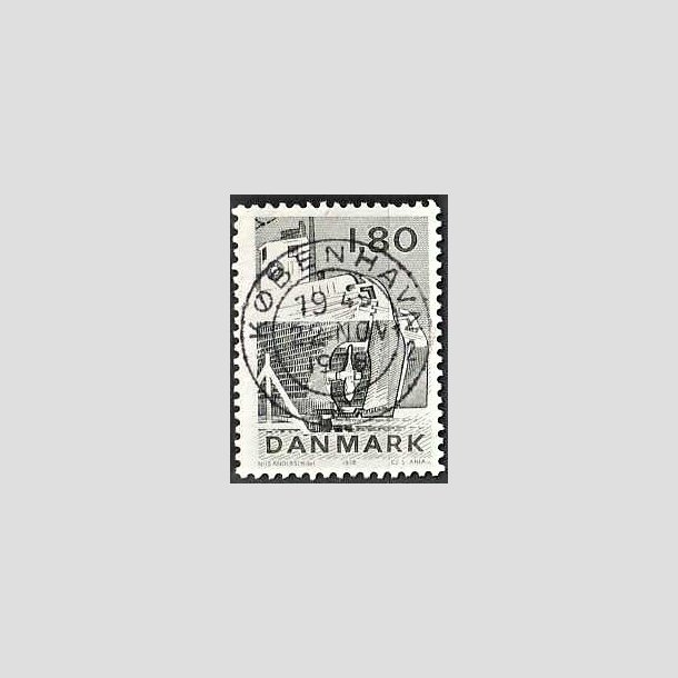 FRIMRKER DANMARK | 1978 - AFA 666 - Dansk fiskeri - 1,80 Kr. sortgrn - Pragt Stemplet Kbenhavn