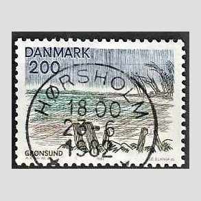 FRIM�RKER DANMARK | 1981 - AFA 733 - Sj�lland og �er - 200 �re flerfarvet - Pragt Stemplet H�rsholm