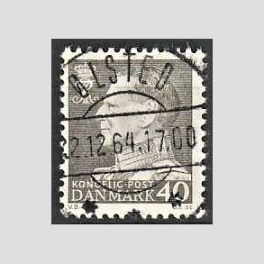 FRIMRKER DANMARK | 1961-62 - AFA 396 - Fr. IX 40 re gr - Pragt Stemplet lsted