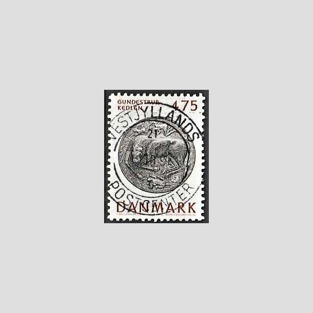 FRIMRKER DANMARK | 1992 - AFA 1009 - Nationalmuseets samlinger - 4,75 Kr. rd/sort - Lux Stemplet