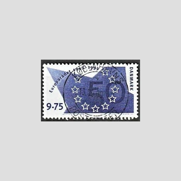 FRIMRKER DANMARK | 1999 - AFA 1211 - Europardet 50 r - 9,75 Kr. bl - Pragt Stemplet Kbenhavn