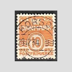 FRIM�RKER DANMARK | 1933 - AFA 202 - B�lgelinie 10 �re orange type IA - Lux Stemplet Kors�r