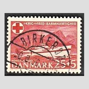 FRIMRKER DANMARK | 1951 - AFA 333 - Jutlandia 25 + 5 re rd - Lux Stemplet Birkerd