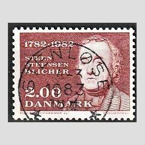 FRIM�RKER DANMARK | 1982 - AFA 759 - Steen Steensen Blicher - 2,00 Kr. r�d - Lux Stemplet Stenl�se