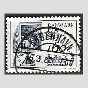 FRIM�RKER DANMARK | 1979 - AFA 683 - Europam�rker - 1,60 Kr. bl� - Lux Stemplet K�benhavn