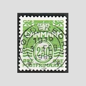 FRIM�RKER DANMARK | 1985 - AFA 819 - B�lgelinie - 250 �re lysgr�n - Pragt Stemplet S�nderborg