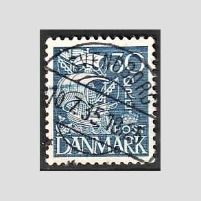 FRIM�RKER DANMARK | 1934 - AFA 215 - Karavel 30 �re bl� Type I - Lux stemplet Svendborg