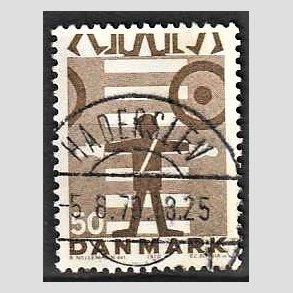 FRIMRKER DANMARK | 1970 - AFA 494 - Trafiksikkerhed - 50 re brun - Pragt Stemplet Haderslev