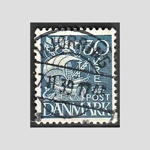 FRIM�RKER DANMARK | 1934 - AFA 215 - Karavel 30 �re bl� Type I - Lux stemplet Hj�rring