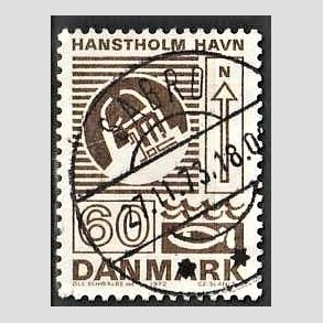 FRIM�RKER DANMARK | 1972 - AFA 535 - Trafiktekniske anl�g - 60 �re brun - Pragt Stemplet Sabro