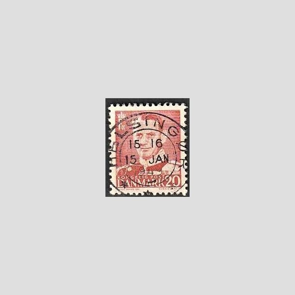 FRIMRKER DANMARK | 1948-50 - AFA 307 - Fr. IX 20 re rd - Pragt Stemplet Helsingr