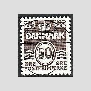 FRIM�RKER DANMARK | 1974 - AFA 571 - B�lgelinie 50 �re brun - Lux Stemplet Odder