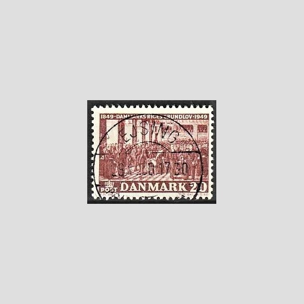 FRIMRKER DANMARK | 1949 - AFA 315 - Grundloven 100 r - 20 re rdbrun - Lux Stemplet Ejsing