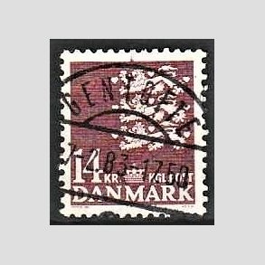 FRIMRKER DANMARK | 1982 - AFA 753 - Rigsvben 14 Kr. brun - Lux Stemplet Gentofte