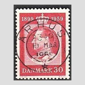 FRIM�RKER DANMARK | 1959 - AFA 374 - Frederik IX 60 �r - 30 �re r�d - Pragt Stemplet �rhus