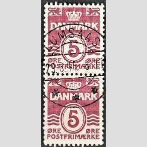 FRIM�RKER DANMARK | 1938 - AFA 246 - B�lgelinie 5 �re vinr�d - Lux Stemplet Lumsaas