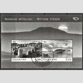 FRIM�RKER DANMARK | 2008 - AFA 1538 - Nordisk mytologi 3. - Miniark 13,25 Kr. flerfarvet - Pragt Stemplet