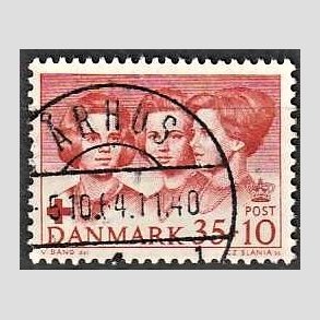 FRIMRKER DANMARK | 1964 - AFA 424F - Dansk Rde Kors - 35 + 10 re rd - Pragt Stemplet rhus