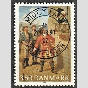 FRIMRKER DANMARK | 1990 - AFA 978 - Tordenskiold 300 ret - 3,50 Kr. flerfarvet - Pragt Stemplet