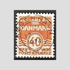 FRIM�RKER DANMARK | 1971 - AFA 514 - B�lgelinie 40 �re orange - Lux Stemplet K�benhavn