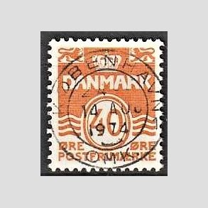 FRIM�RKER DANMARK | 1971 - AFA 514 - B�lgelinie 40 �re orange - Lux Stemplet K�benhavn