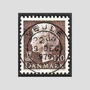 FRIMRKER DANMARK | 1979 - AFA 677 - Dronning Margrethe - 110 re brun - Pragt Stemplet Vejle
