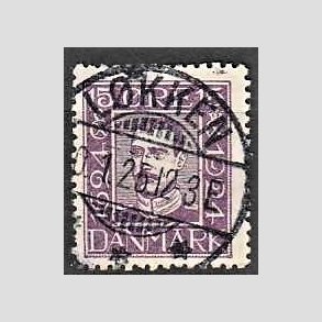 FRIM�RKER DANMARK | 1924 - AFA 139 - 15 �re violet - Pragt Stemplet L�kken