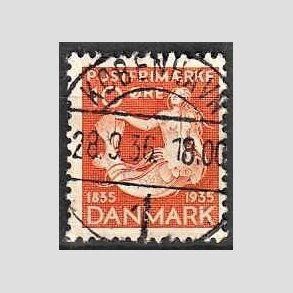FRIM�RKER DANMARK | 1935 - AFA 225 - H. C. Andersen 10 �re orange - Lux Stemplet K�benhavn
