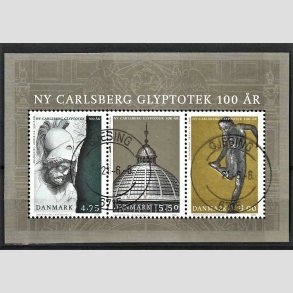 FRIM�RKER DANMARK | 2006 - AFA 1477 - Glyptotek 100 �r - 18,25 Kr. flerfarvet Miniark - Pragt Stemplet