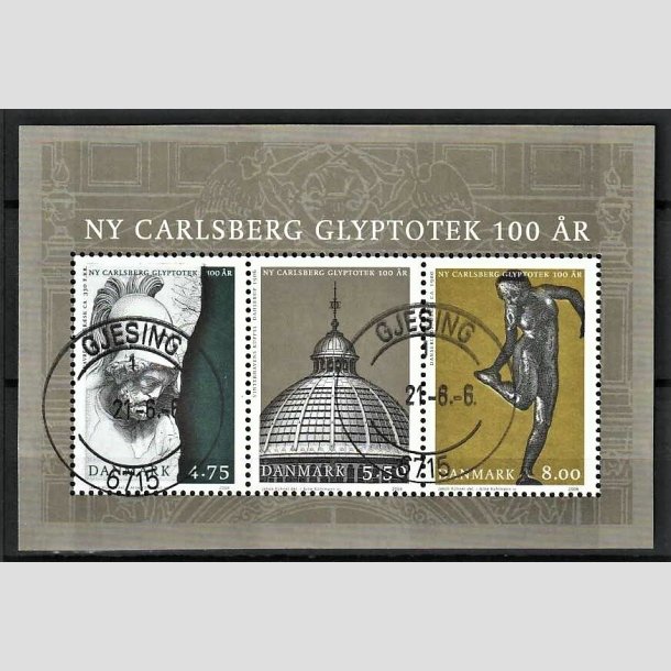 FRIMRKER DANMARK | 2006 - AFA 1477 - Glyptotek 100 r - 18,25 Kr. flerfarvet Miniark - Pragt Stemplet