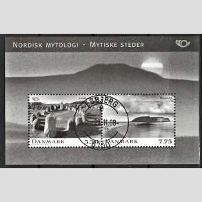 FRIM�RKER DANMARK | 2008 - AFA 1538 - Nordisk mytologi 3. - Miniark 13,25 Kr. flerfarvet - Pragt Stemplet Esbjerg
