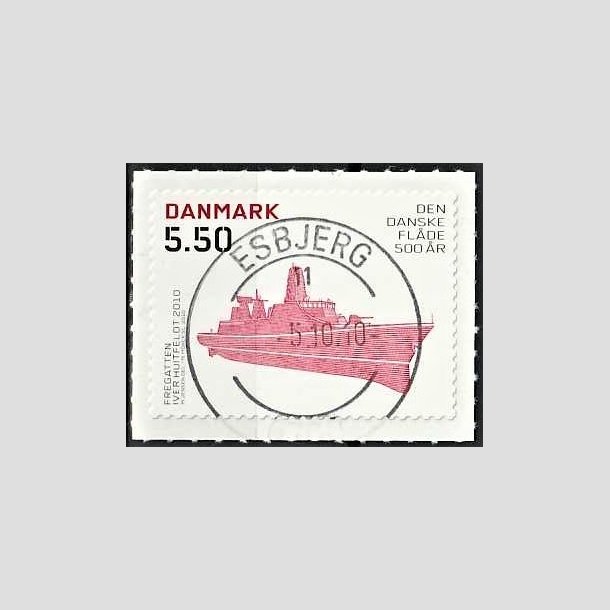 FRIMRKER DANMARK | 2010 - AFA 1620E - Den Danske flde 500 r - 5,50 Kr. Iver Huitfeldt - Pragt Stemplet Esbjerg