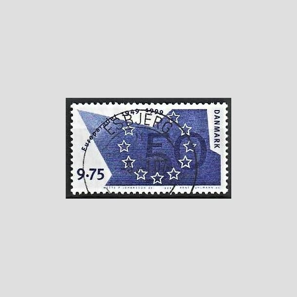 FRIMRKER DANMARK | 1999 - AFA 1211 - Europardet 50 r - 9,75 Kr. bl - Pragt Stemplet Esbjerg