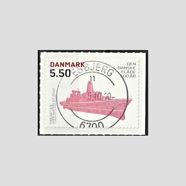 FRIMRKER DANMARK | 2010 - AFA 1620E - Den Danske flde 500 r - 5,50 Kr. Iver Huitfeldt - Pragt Stemplet Esbjerg