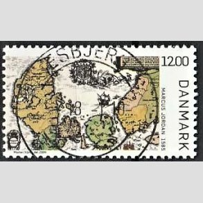 FRIM�RKER DANMARK | 2009 - AFA 1587 - Gamle Danmarkskort - 12,00 Kr. flerfarvet - Lux Stemplet Esbjerg