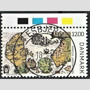 FRIM�RKER DANMARK | 2009 - AFA 1587 - Gamle Danmarkskort - 12,00 Kr. flerfarvet - Lux Stemplet Esbjerg