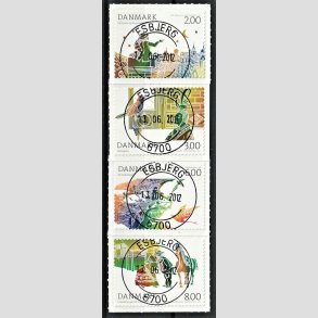 FRIM�RKER DANMARK | 2012 - AFA 1710-1713 - H.C. Andersens eventyr - 2,00-8,00 Kr. flerfarvet i komplet s�t - Pragt Stemplet