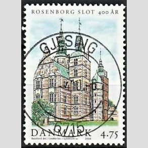 FRIM�RKER DANMARK | 2006 - AFA 1463 - Roseborg Slot 400 �r. - 4,75 Kr. Rosenborg slot - Pragt Stemplet Gjesing