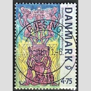 FRIM�RKER DANMARK | 2006 - AFA 1460 - Mystiske v�sener - 4,75 Kr. flerfarvet - Pragt Stemplet Gjesing