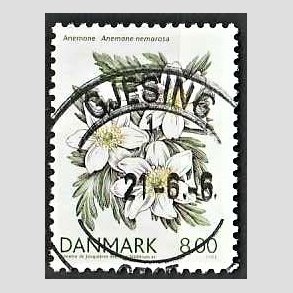 FRIM�RKER DANMARK | 2006 - AFA 1458 - For�rsblomster - 8,00 Kr. Anemone - Pragt Stemplet Gjesing