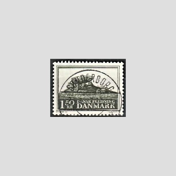 FRIMRKER DANMARK | 1966 - AFA 451 - Fredningsserie Jydsk kmpehj - 1,50 Kr. sortgrn - Pragt Stemplet Snderborg