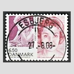 FRIM�RKER DANMARK | 2008 - AFA 1552 - Store danskere 2. - 6,50 Kr. Bodil Kjer - Pragt Stemplet Esbjerg