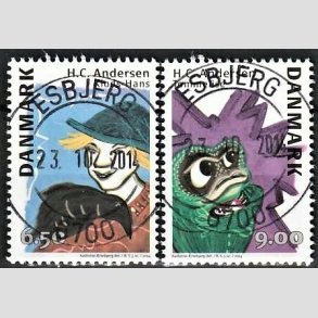FRIM�RKER DANMARK | 2014 - AFA 1788,1789 - H.C. Andersen - 6,50 + 9,00 Kr. - Pragt Stemplet Esbjerg