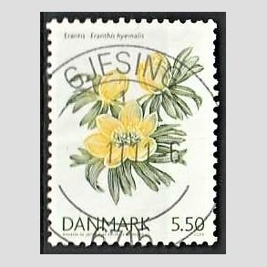 FRIM�RKER DANMARK | 2006 - AFA 1456 - For�rsblomster - 5,50 Kr. Erantis - Pragt Stemplet Gjesing