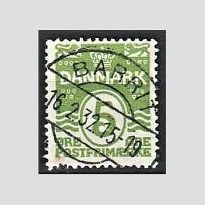 FRIM�RKER DANMARK | 1930 - AFA 183 - B�lgelinie 5 �re lysgr�n - Lux Stemplet Barrit