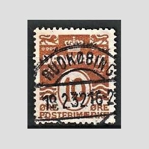 FRIM�RKER DANMARK | 1930 - AFA 185a - B�lgelinie 10 �re r�dbrun - Lux Stemplet Rudk�bing